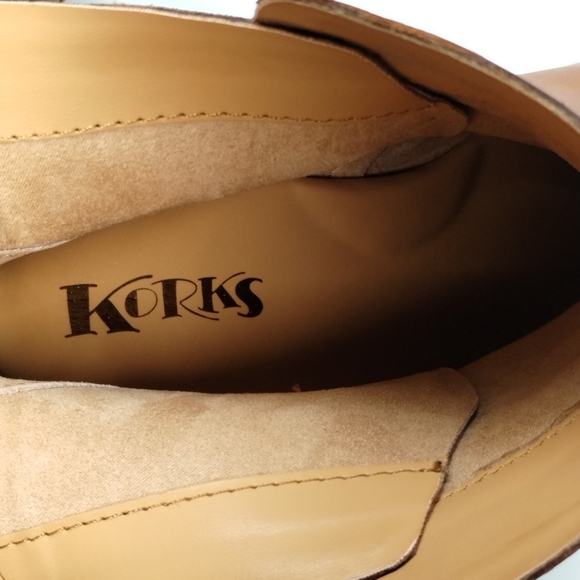 Korks Leather Joelle Boots Brown Western Boho Ankle Bootie Back Zipper Size 10 - Picture 9 of 15